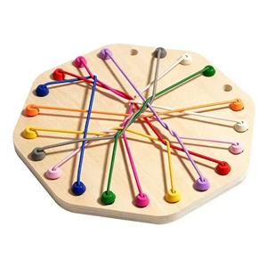 Educational octagon unrope wooden toy