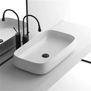 Oval ceramic countertop basin